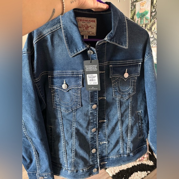 TRUE RELIGION OVERSIZED DENIM JACKET - Picture 10 of 13